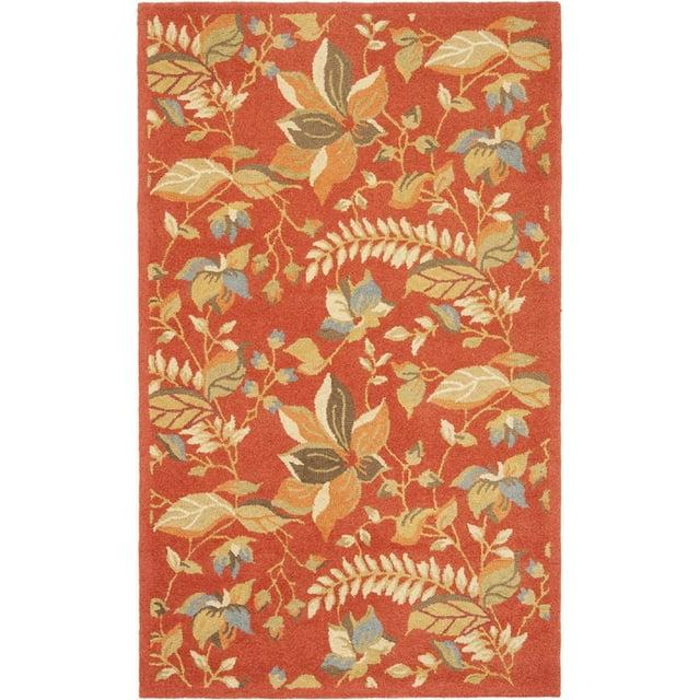 Blossom BLM913 Hand Hooked Indoor Area Rug - Rust/Multi - 8'x10' - Safavieh