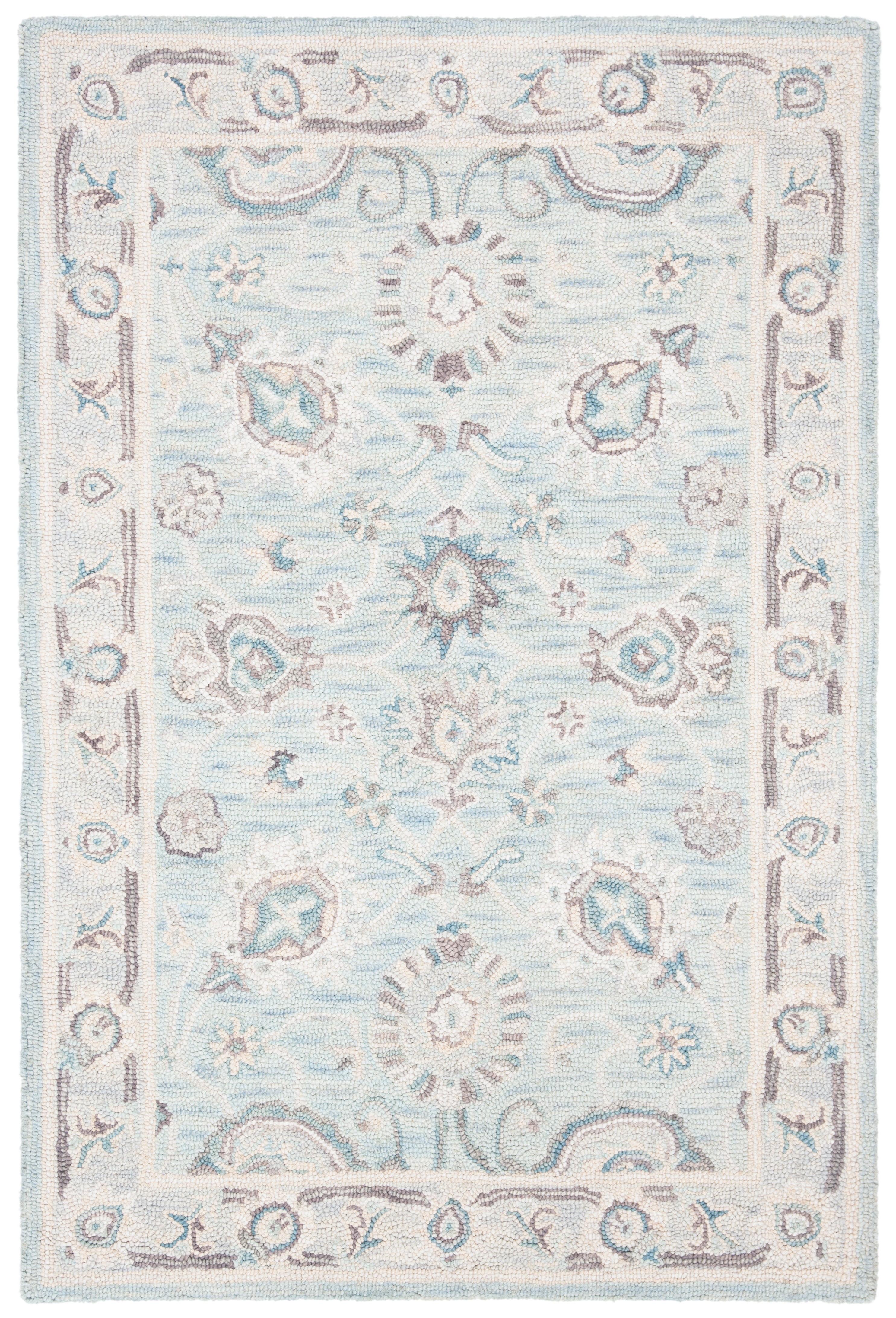 Blossom BLM702 Hand Tufted Area Rug - Grey/Multi - 4'x6' - Safavieh.