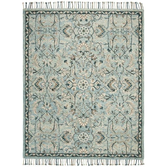 Blossom BLM457 Hand Tufted Area Rug - Blue/Ivory - 8'x10' - Safavieh.