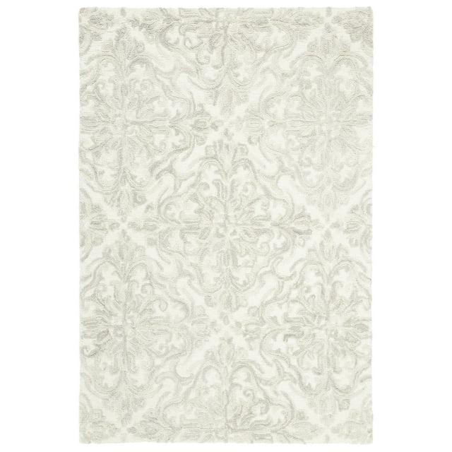 Blossom BLM103 Hand Tufted Area Rug - Ivory/Grey - 3'x5' - Safavieh.