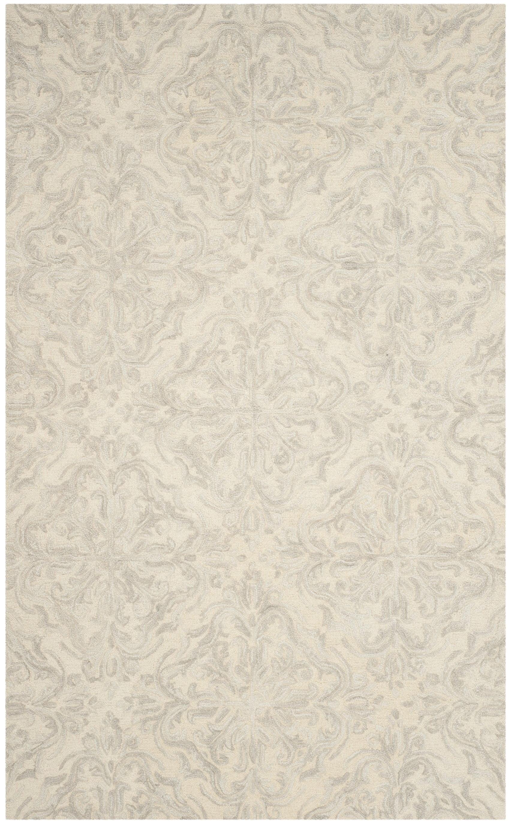 Blossom BLM103 Hand Tufted Area Rug - Ivory/Grey - 5'x8' - Safavieh.