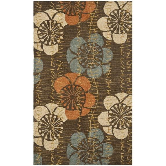 SAFAVIEH Blossom Heidi Floral Area Rug, Brown/Multi, 3' x 5'