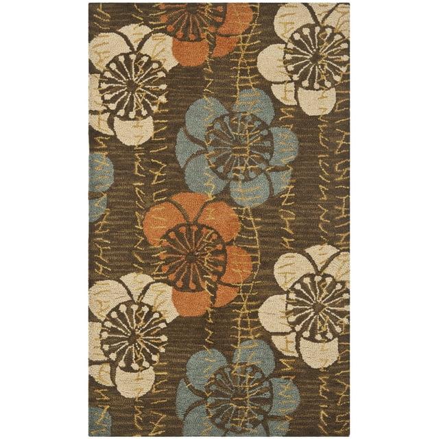 SAFAVIEH Blossom Heidi Floral Area Rug, Brown/Multi, 3' x 5'