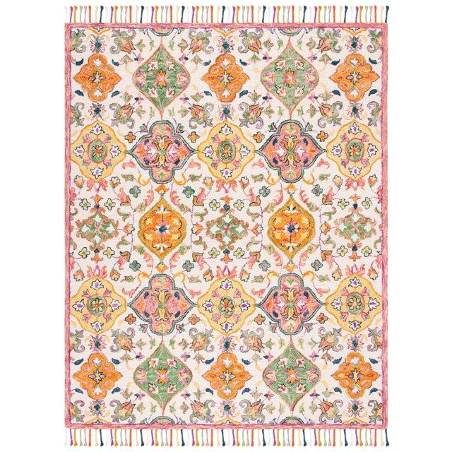 Blossom BLM456 Hand Tufted Area Rug - Ivory/Multi - 4'x6' - Safavieh.