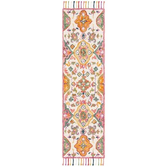 Blossom BLM456 Hand Tufted Runner Rug - Ivory/Multi - 2'3"x6' - Safavieh.