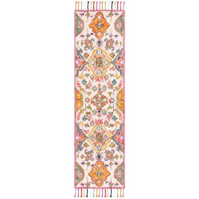 Blossom BLM456 Hand Tufted Runner Rug - Ivory/Multi - 2'3"x6' - Safavieh.
