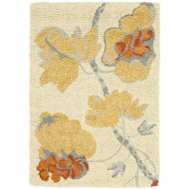 Blossom BLM922 Hand Hooked Accent Rug - Beige/Multi - 2'x3' - Safavieh.