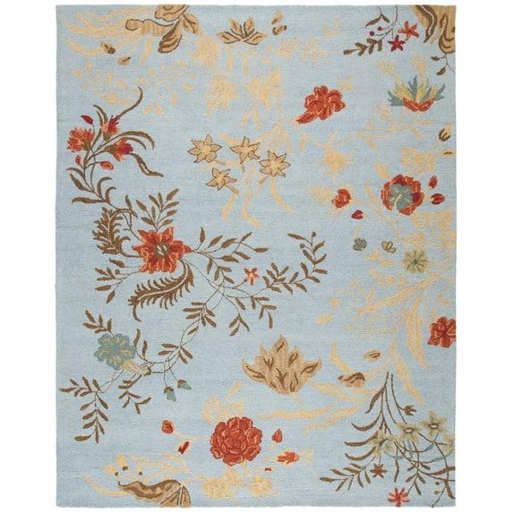 Blossom BLM919 Hand Hooked Indoor Accent Rug - Blue/Multi - 3'x5' - Safavieh