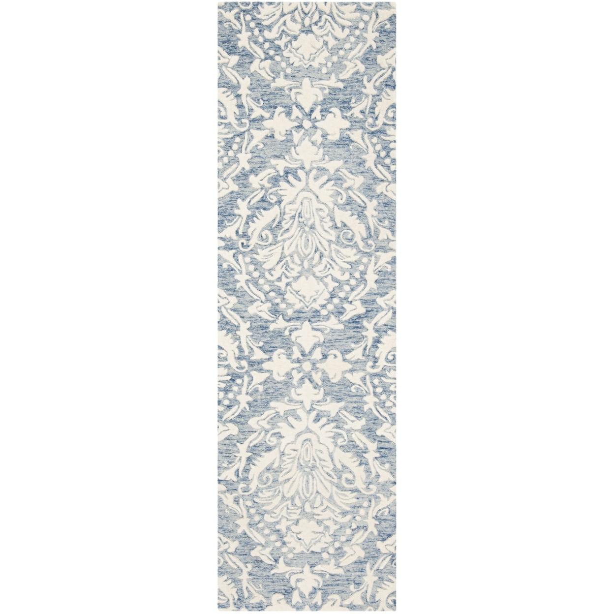 Tansy Wool Blue/Ivory Rug