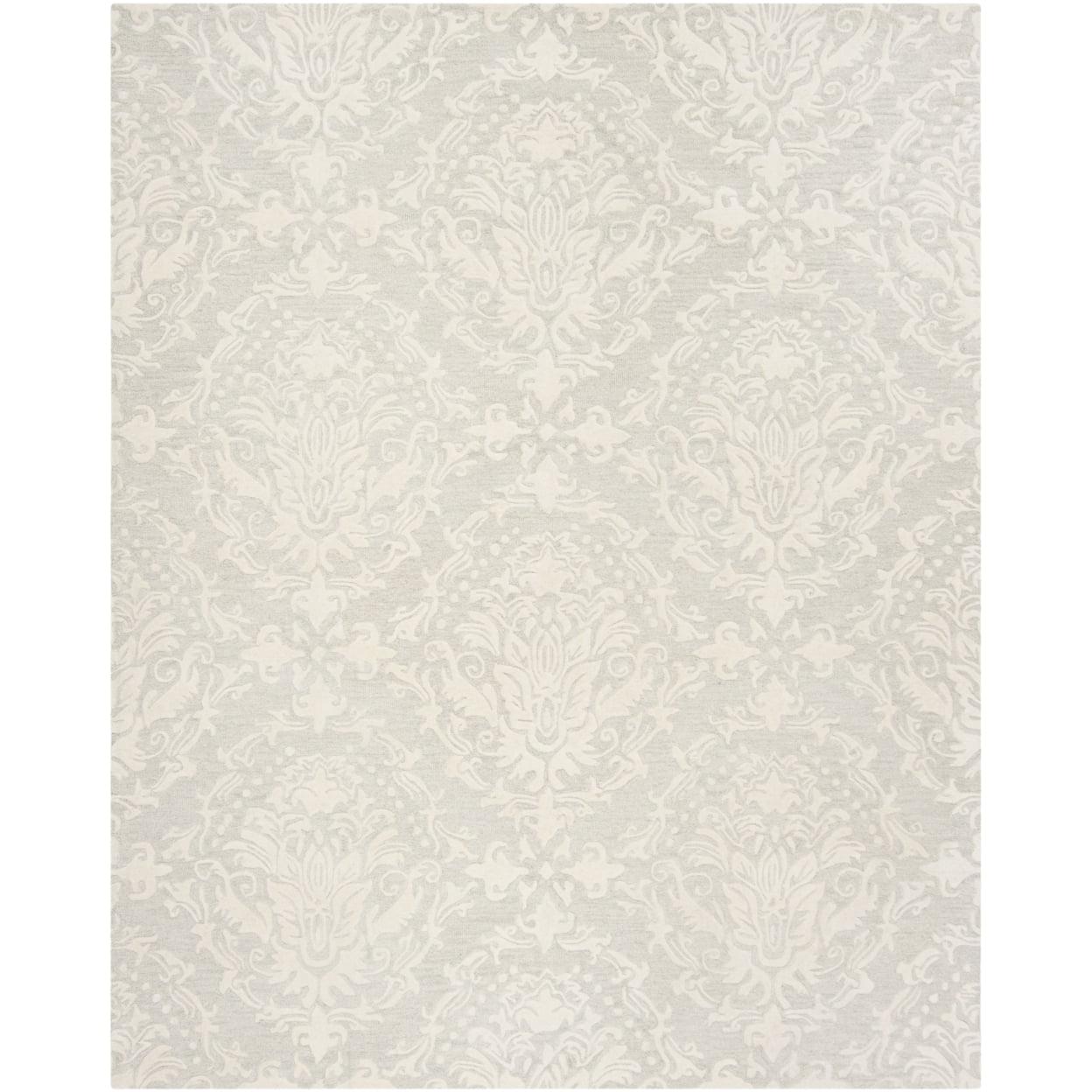 Blossom BLM107 Hand Tufted Indoor Accent Rug - Sage/Ivory - 3'x5' - Safavieh