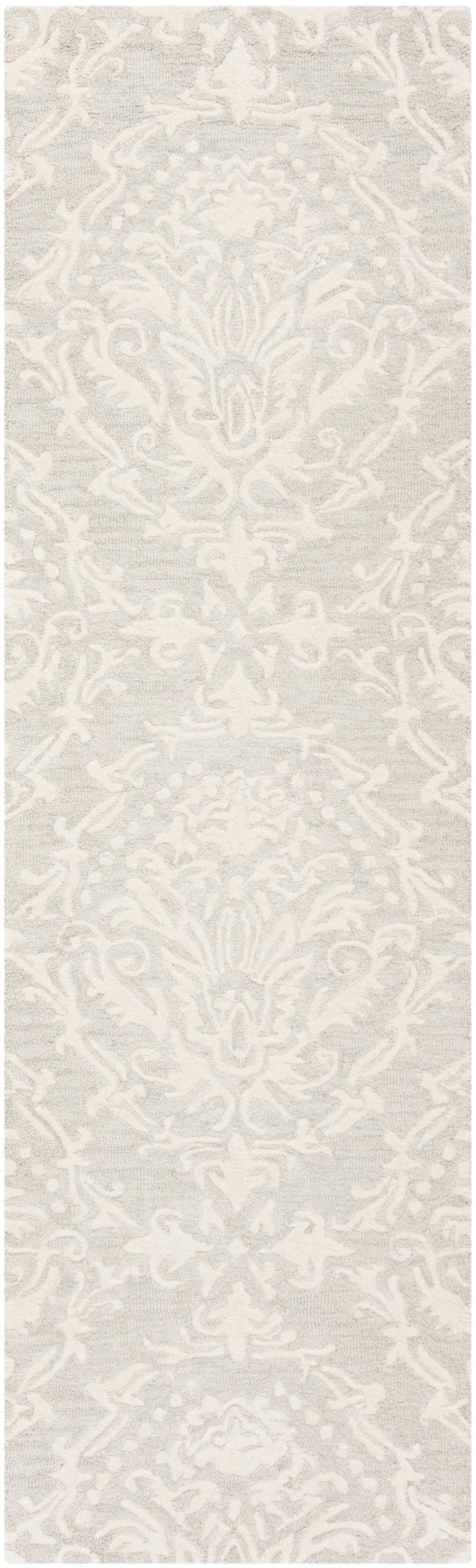 Blossom BLM107 Hand Tufted Indoor Runner Rug - Sage/Ivory - 2'3"x8' - Safavieh
