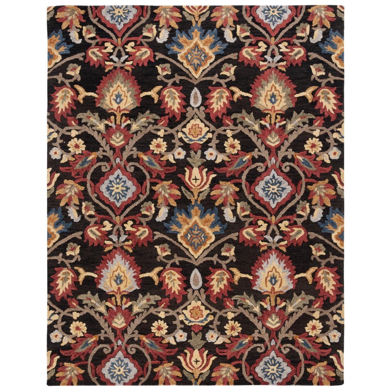 Blossom BLM402 Hand Tufted Runner Rug - Charcoal/Multi - 2'3"x8' - Safavieh.