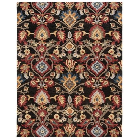 Blossom BLM402 Hand Tufted Indoor Runner Rug - Charcoal/Multi - 2'3"x8' - Safavieh