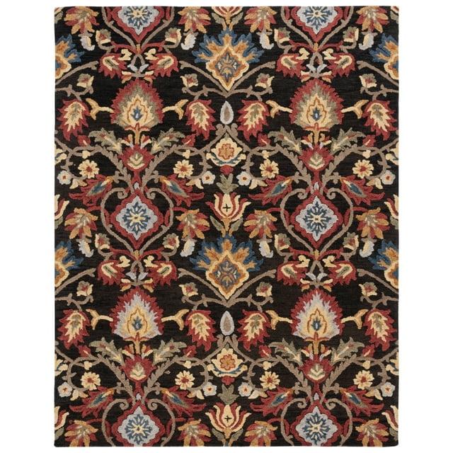 Blossom BLM402 Hand Tufted Runner Rug - Charcoal/Multi - 2'3"x8' - Safavieh.