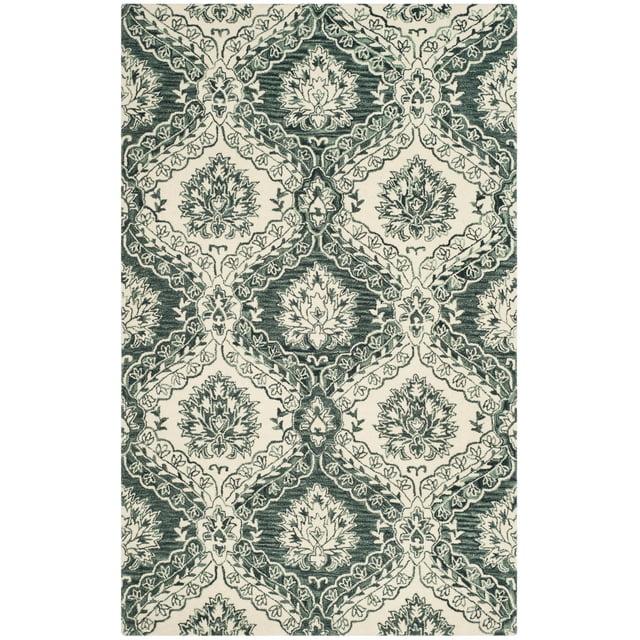Blossom BLM601 Hand Tufted Area Rug - Blue/Ivory - 4'x6' - Safavieh.