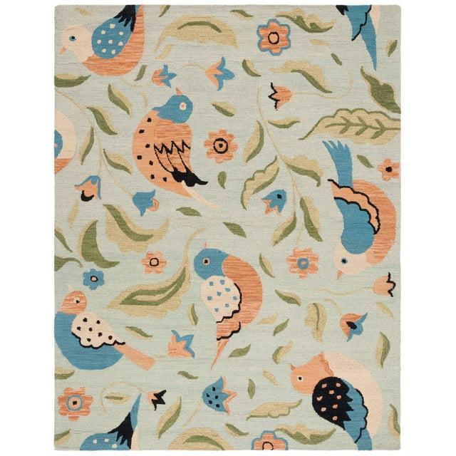 Blossom BLM676 Hand Hooked Runner Rug - Sage/Multi - 2'3"x8' - Safavieh.