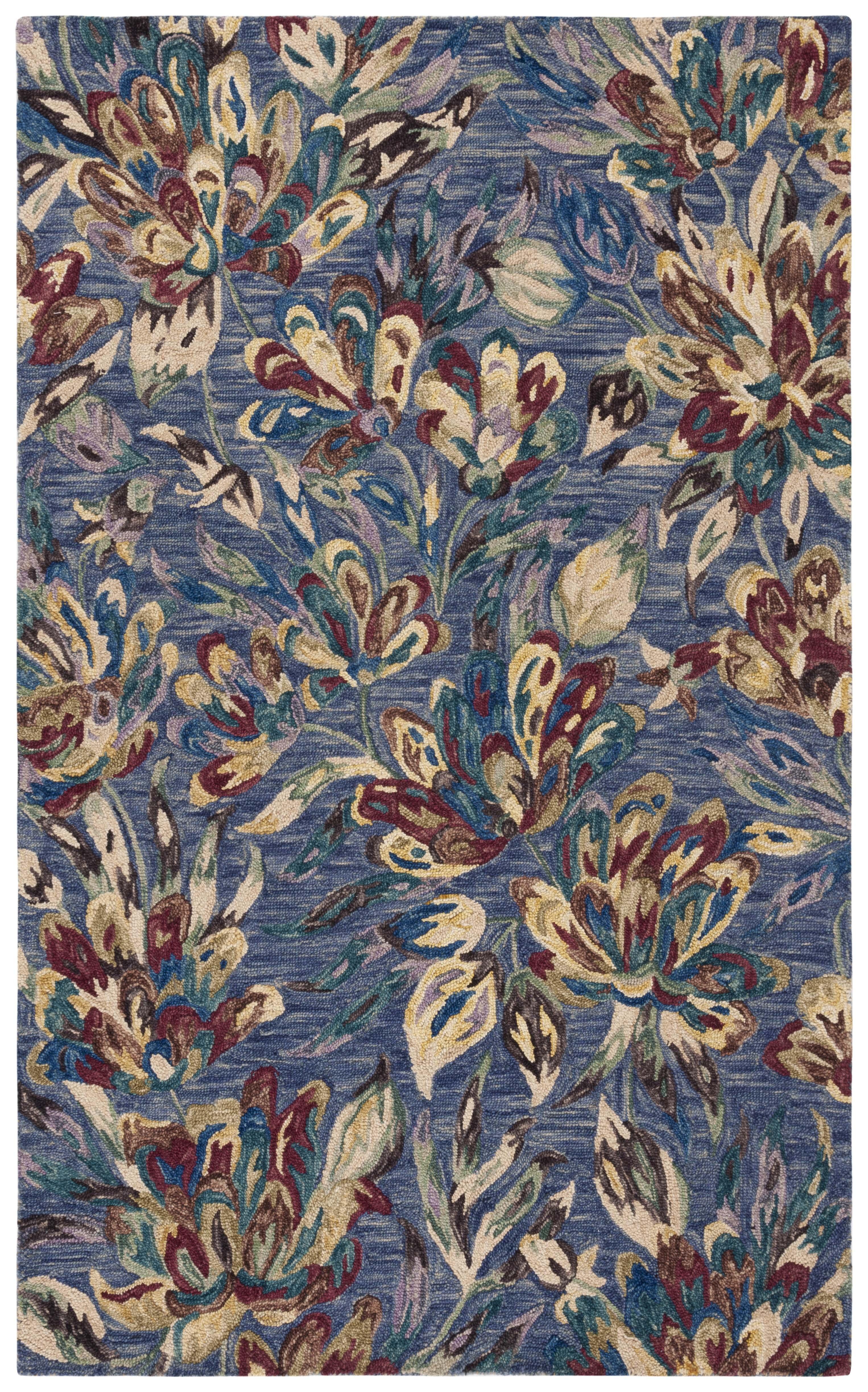 SAFAVIEH Blossom Tobias Floral Area Rug, Blue/Violet, 5' x 8'