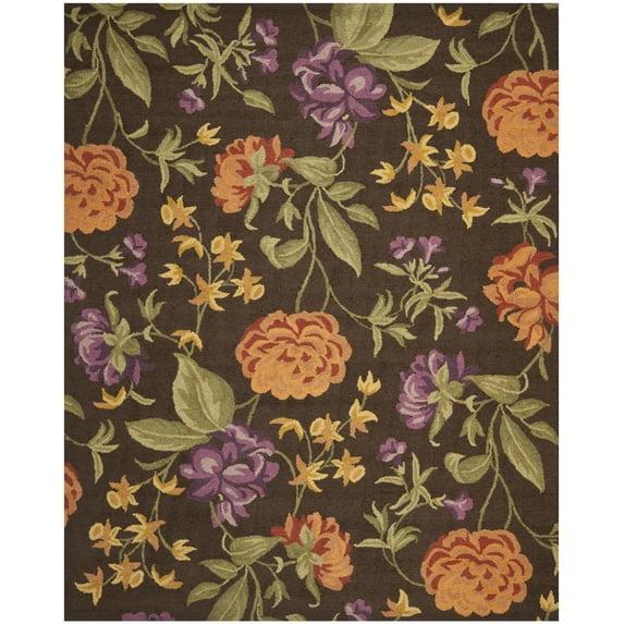 Emrick Hand Hooked Wool Floral Rug