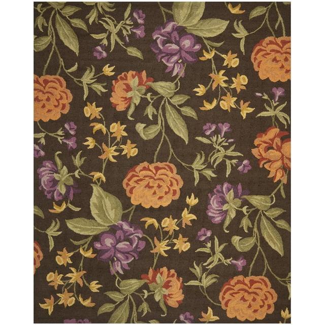 Emrick Hand Hooked Wool Floral Rug