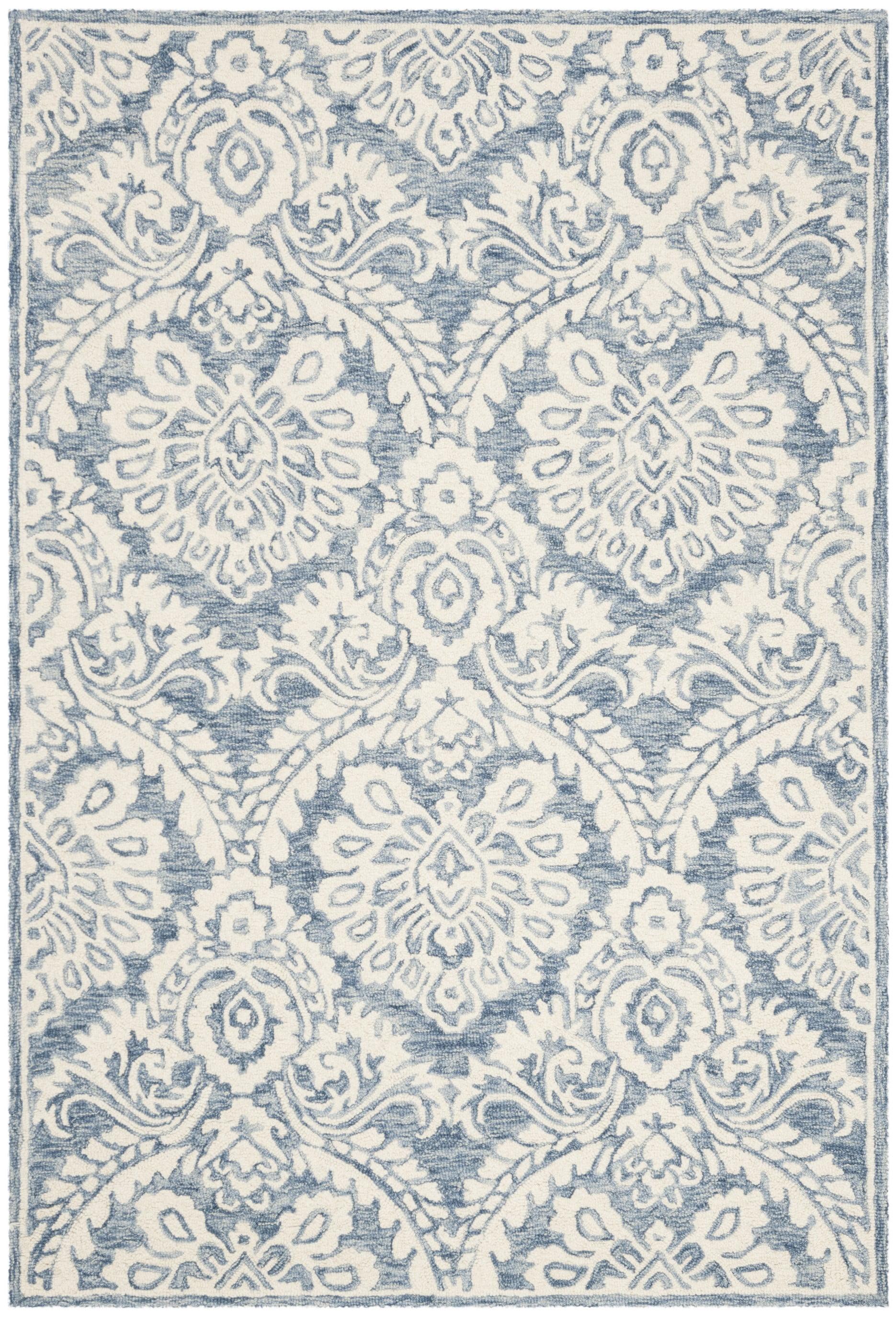 Tansy Wool Blue/Ivory Rug