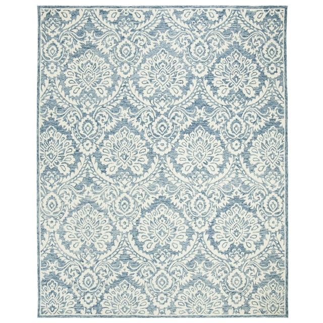 Blossom BLM106 Hand Tufted Indoor Area Rug - Blue/Ivory - 6'x9' - Safavieh