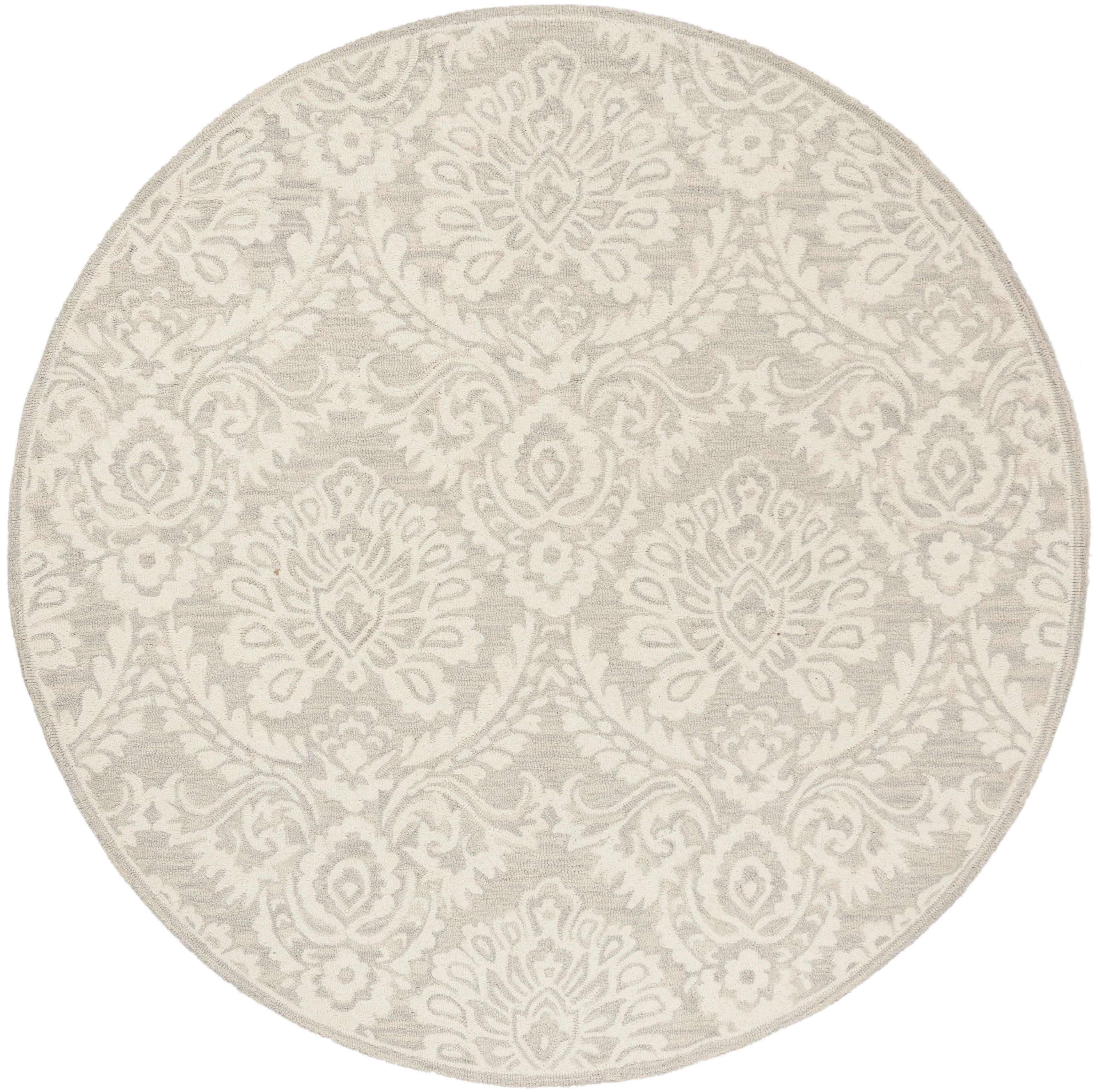 Tansy Handmade Wool Silver / Ivory Rug