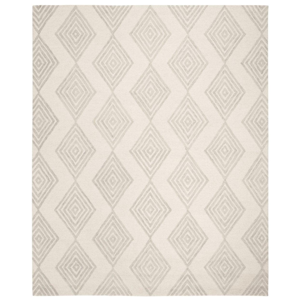 Blossom BLM111 Hand Tufted Area Rug - Ivory/Silver - 4'x6' - Safavieh.