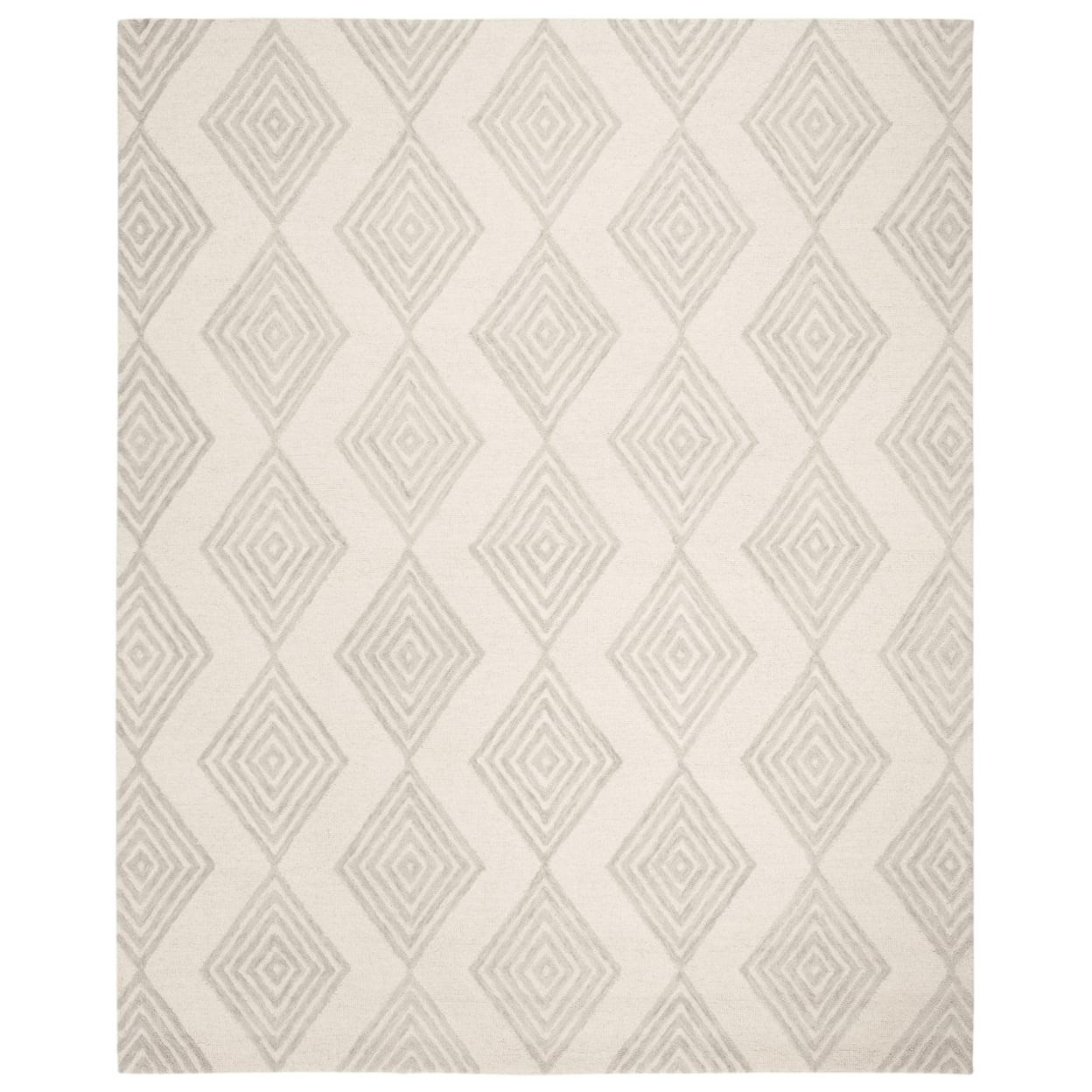 Blossom BLM111 Hand Tufted Area Rug - Ivory/Silver - 8'x10' - Safavieh.