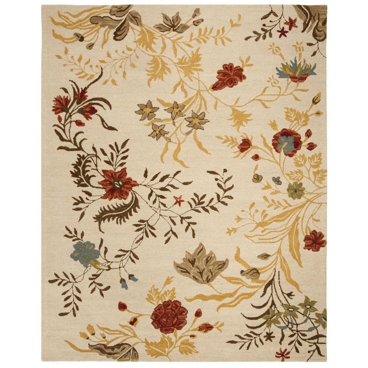 SAFAVIEH Blossom Zarif Floral Area Rug, Beige/Multi, 4' x 6'