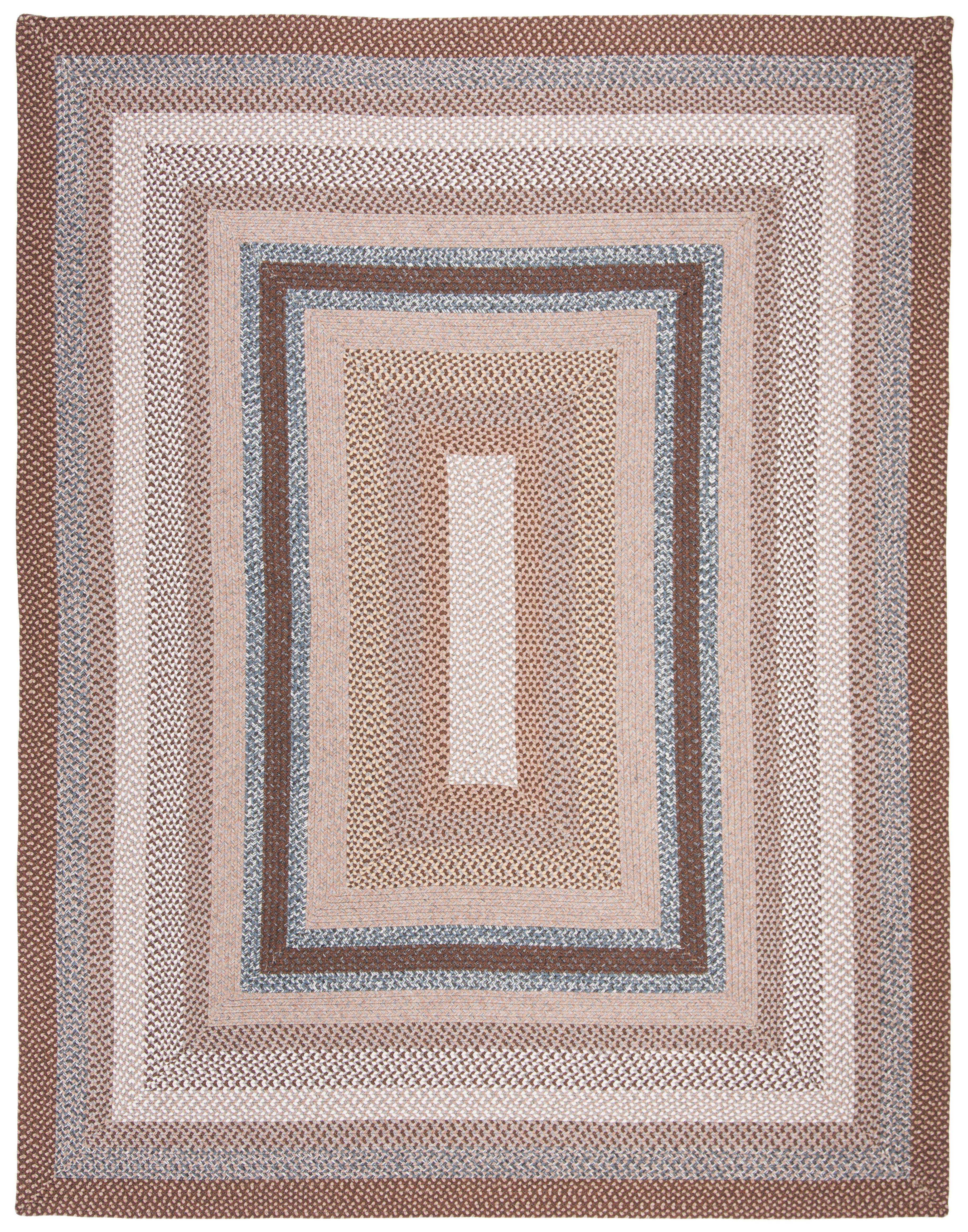 Braided BRD313 Hand Woven Area Rug - Brown/Multi - 10'x14' - Safavieh.
