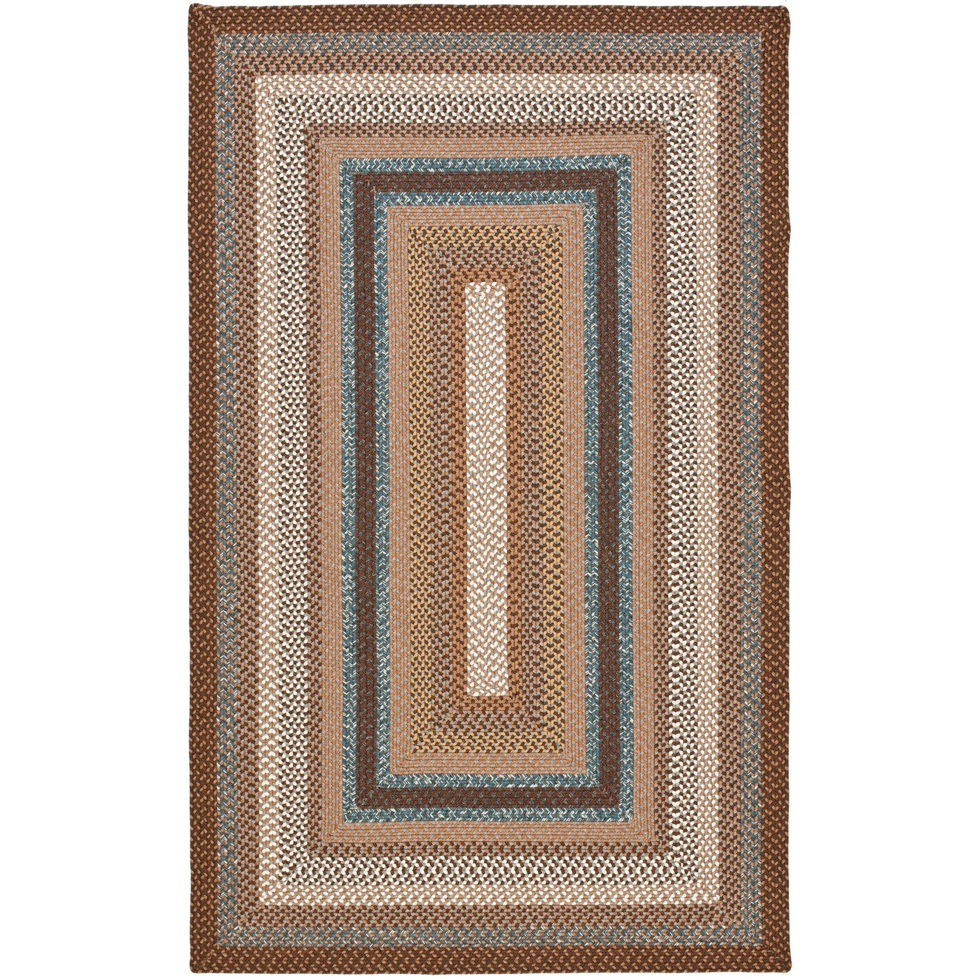 Braided BRD313 Hand Woven Area Rug - Brown/Multi - 10'x14' - Safavieh.