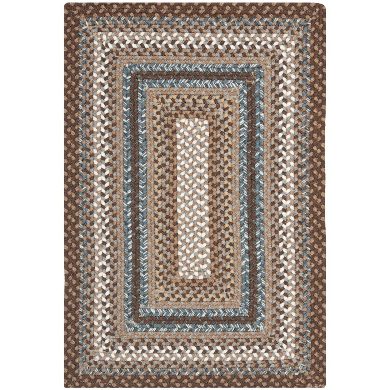 Braided BRD313 Hand Woven Accent Rug - Brown/Multi - 2'x3' - Safavieh.