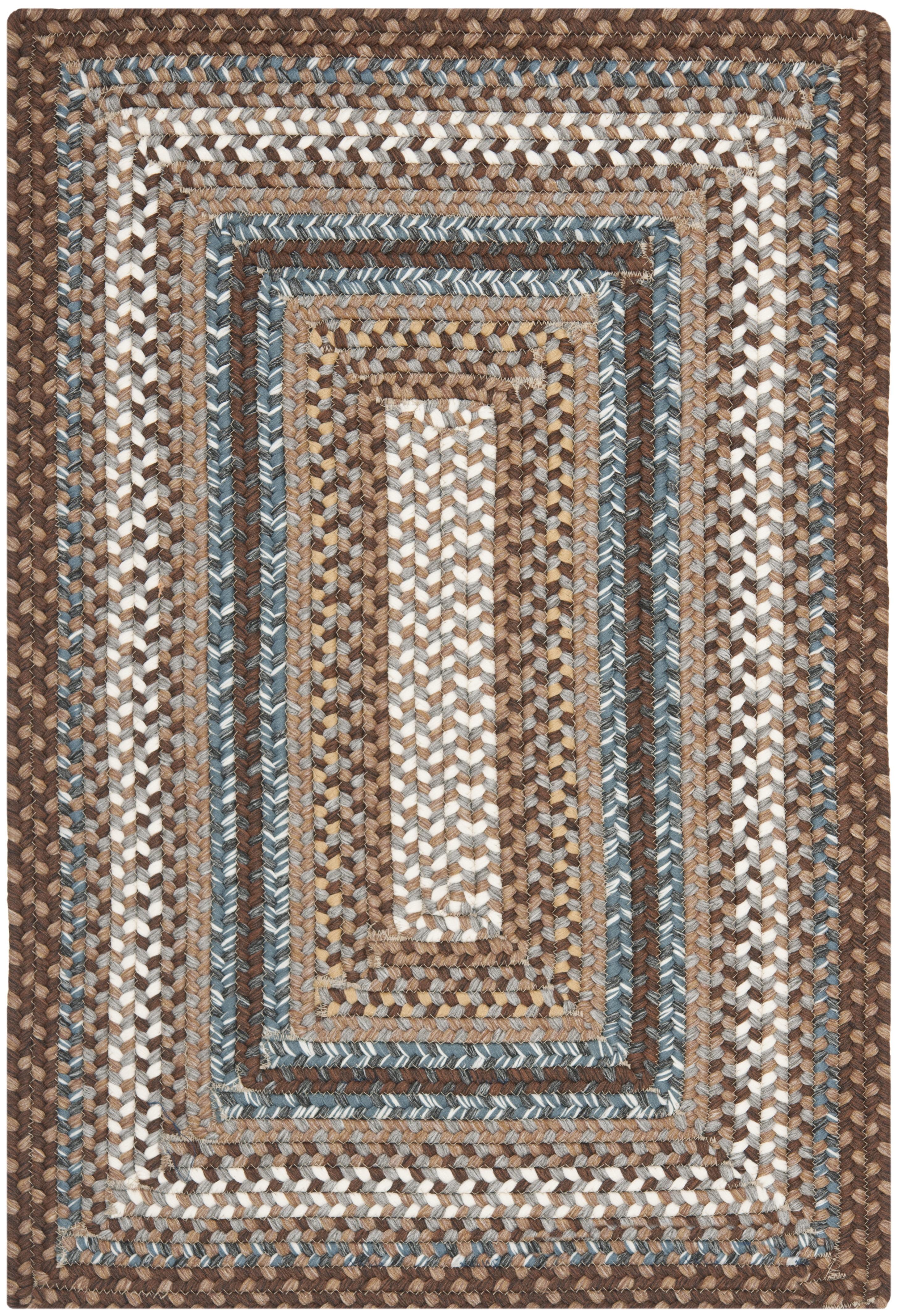 Braided BRD313 Hand Woven Accent Rug - Brown/Multi - 2'x3' - Safavieh.