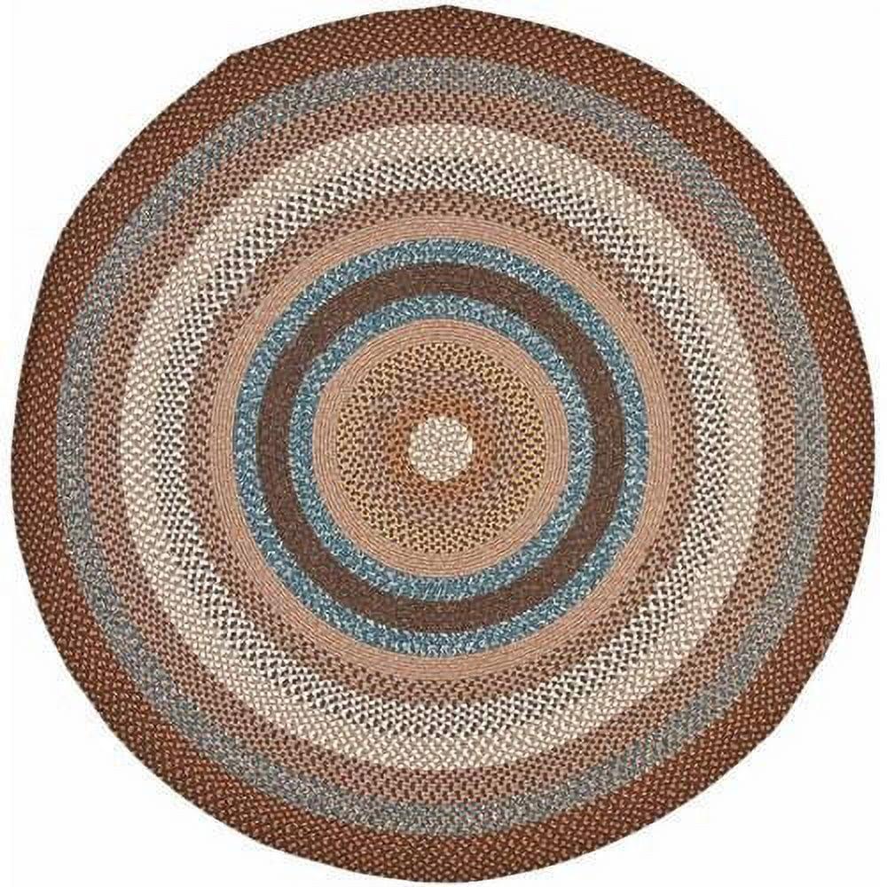 Braided BRD313 Hand Woven Area Rug - Brown/Multi - 4'x4' - Safavieh.