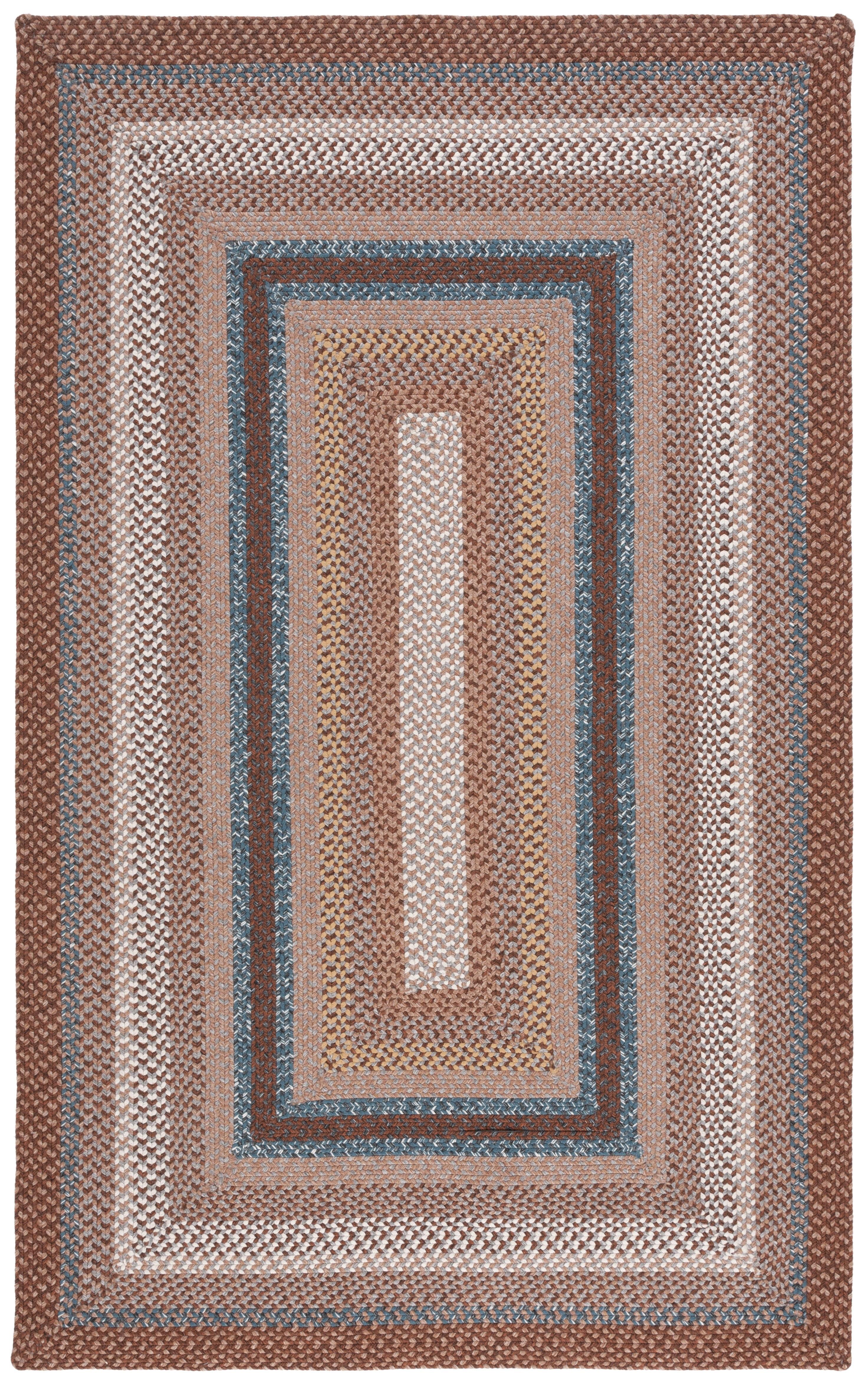 Braided BRD313 Hand Woven Area Rug - Brown/Multi - 5'x8' - Safavieh.