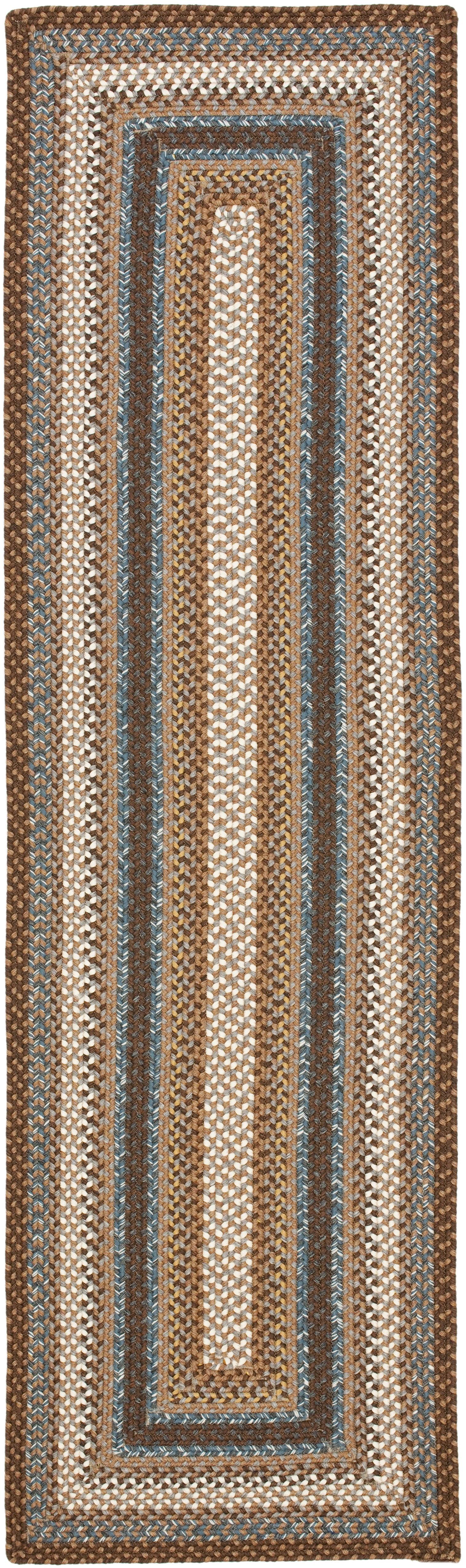 Braided BRD313 Hand Woven Runner Rug - Brown/Multi - 2'3"x14' - Safavieh.