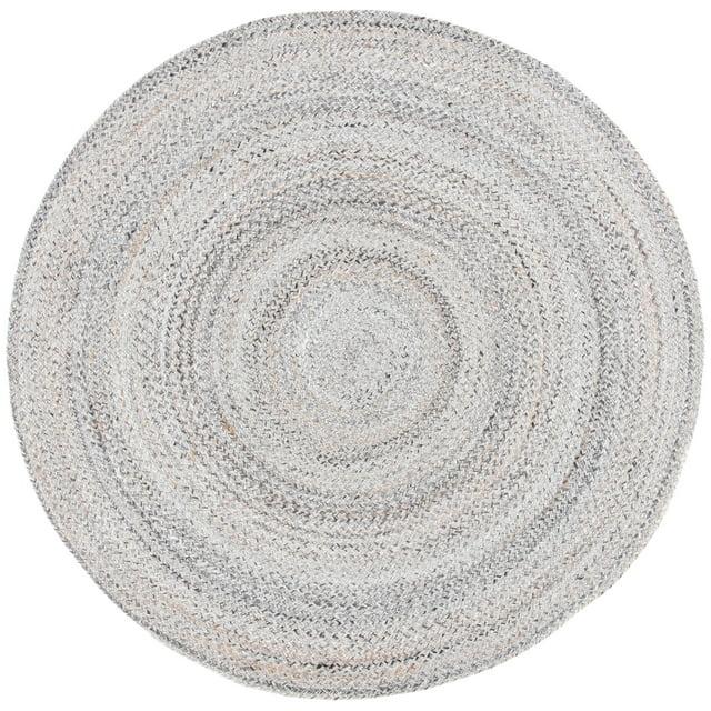 Braided BRD851 Hand Braided Area Rug - Grey - 7' round - Safavieh.