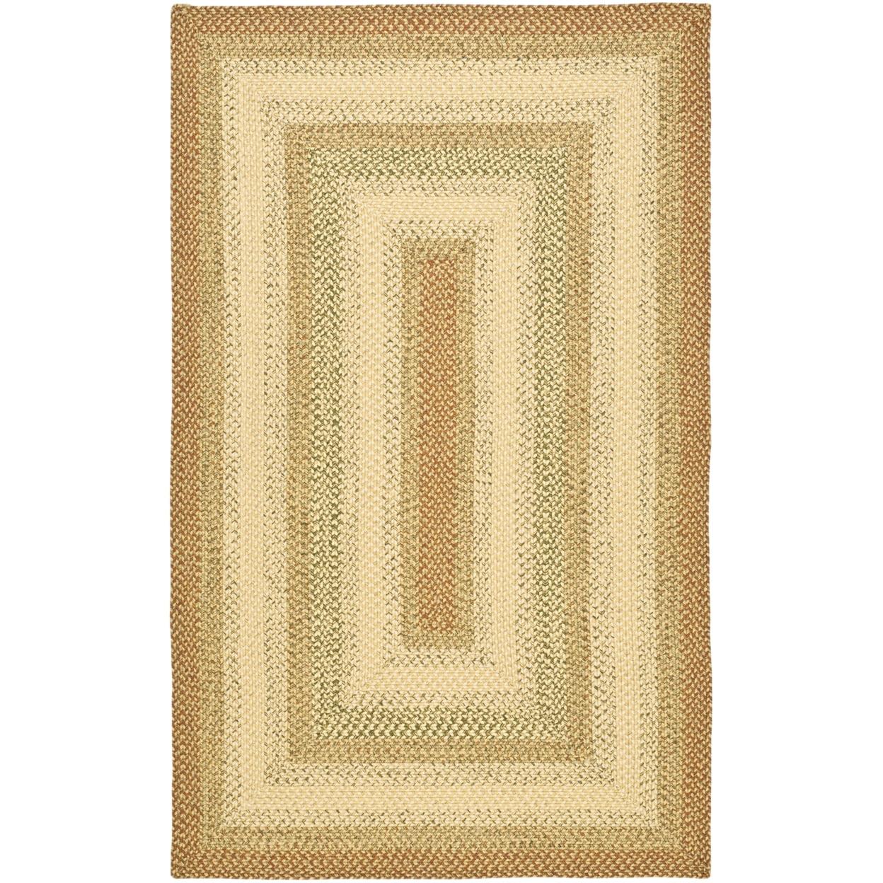 Braided BRD303 Hand Woven Area Rug - Rust/Multi - 5'x8' - Safavieh.