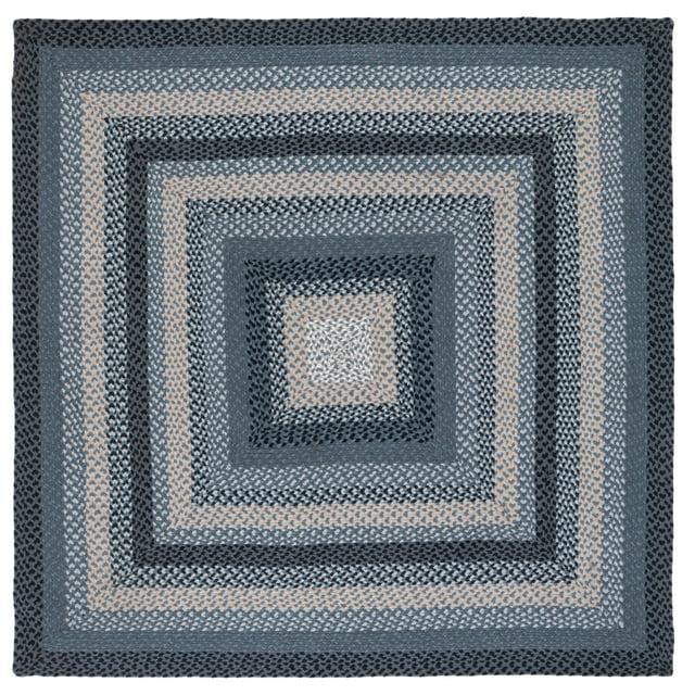 Braided BRD651 Flat Weave Indoor Area Rug - Dark Grey/Blue - 6'x6' - Safavieh