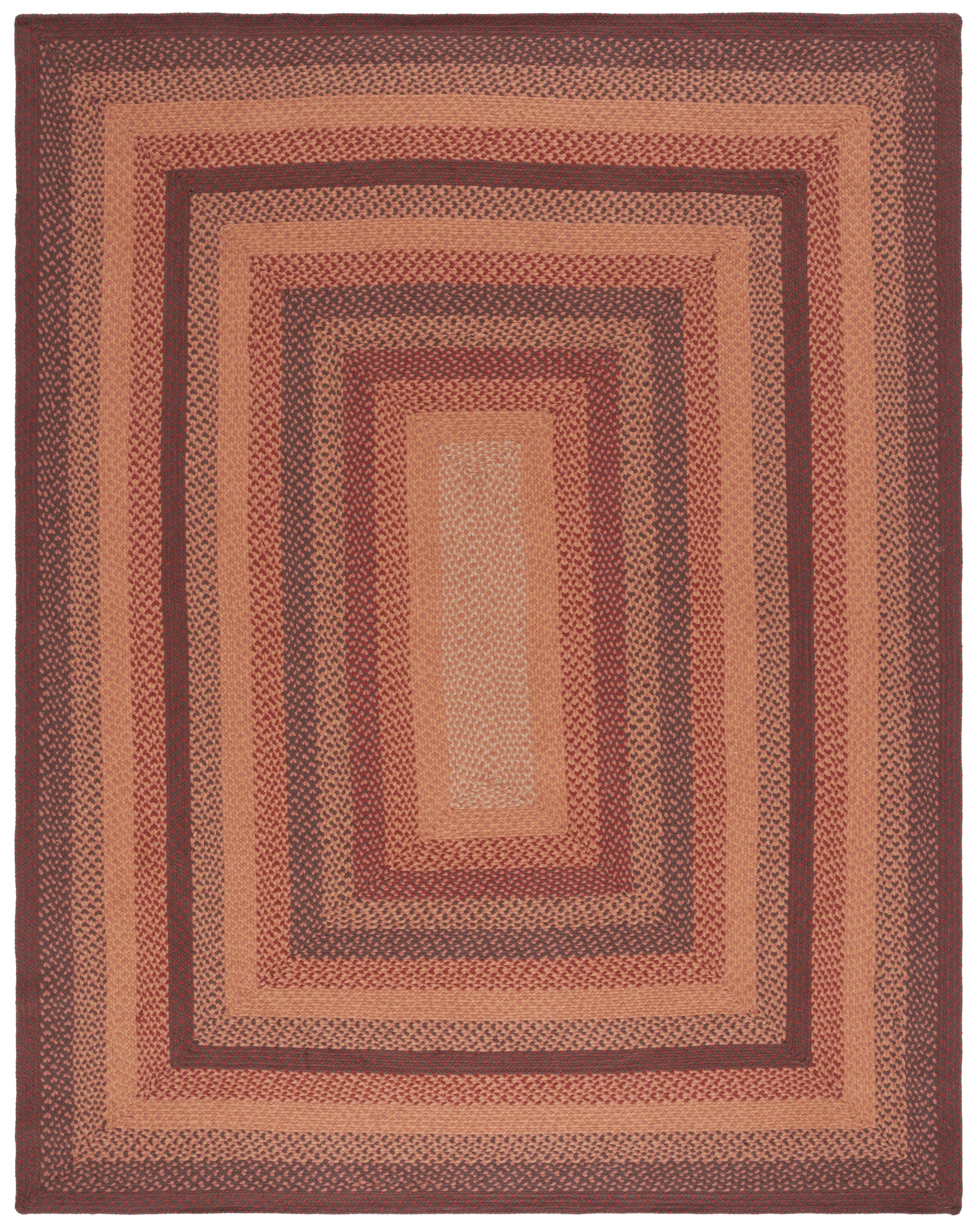 SAFAVIEH Braided Claes Color Bordered Area Rug, Orange/Rust, 8' x 10'