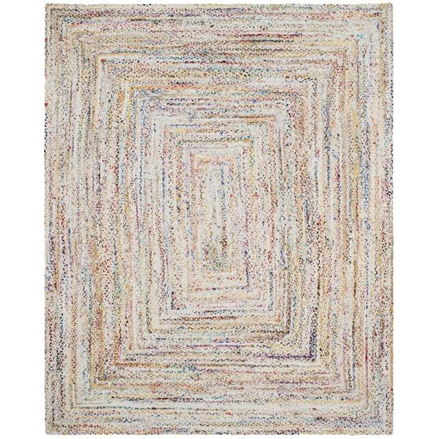 Braided BRD210 Hand Woven Area Rug - Ivory/Multi - 8'x10' - Safavieh.