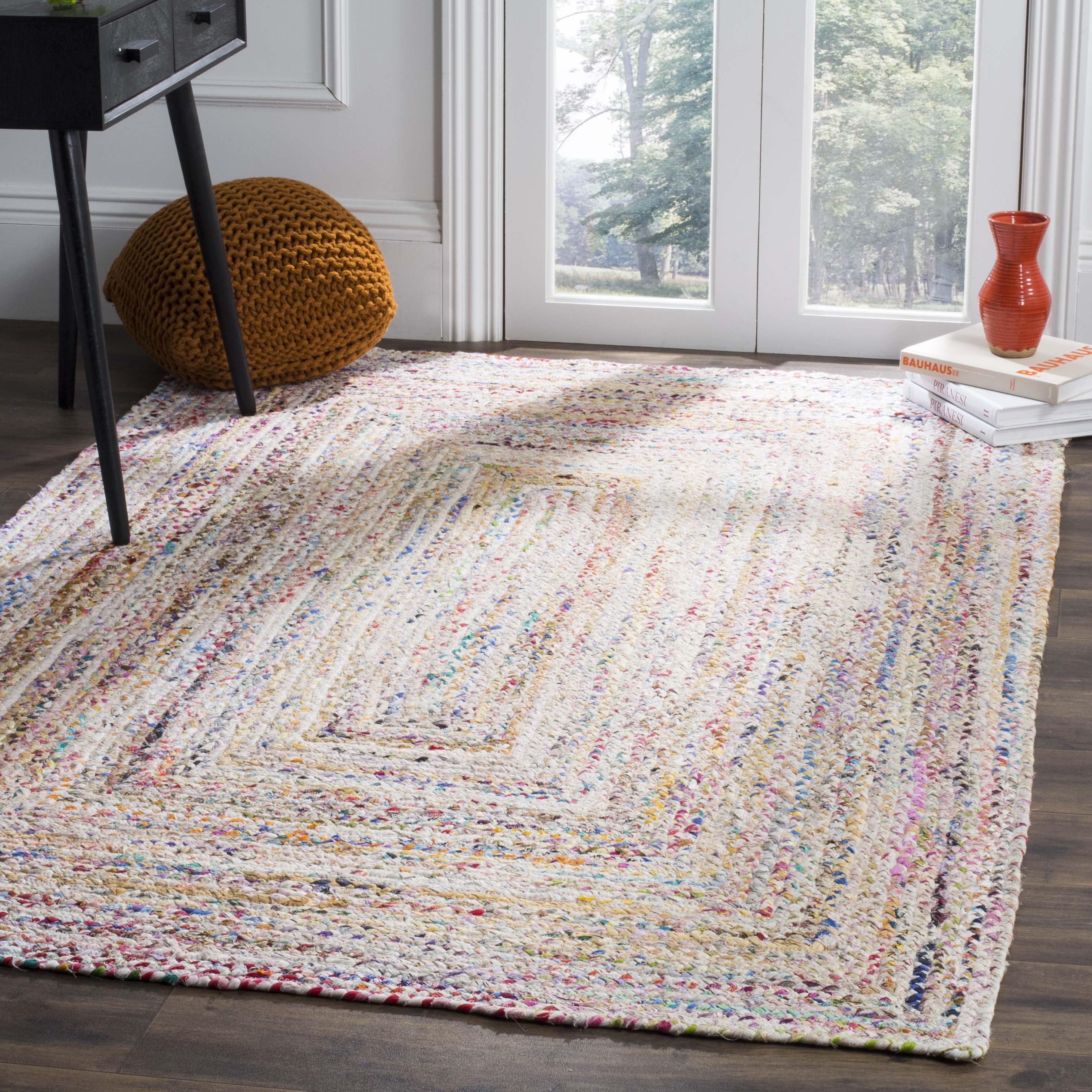 Braided BRD210 Hand Woven Area Rug - Ivory/Multi - 8'x10' - Safavieh.