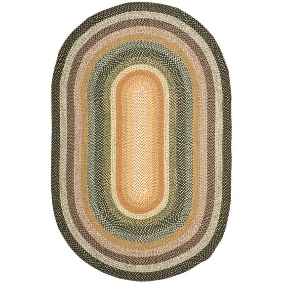 Enika Hand Braided Red/Blue Area Rug