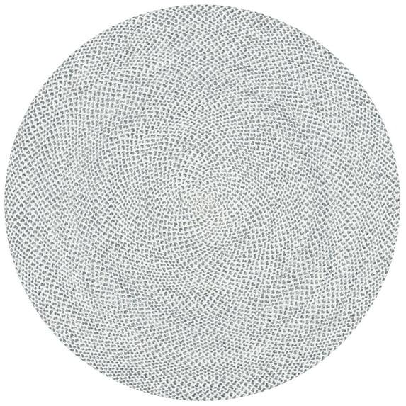 SAFAVIEH Braided Geraldine Confetti Solid Area Rug, Silver/Grey, 10' x 10' Round