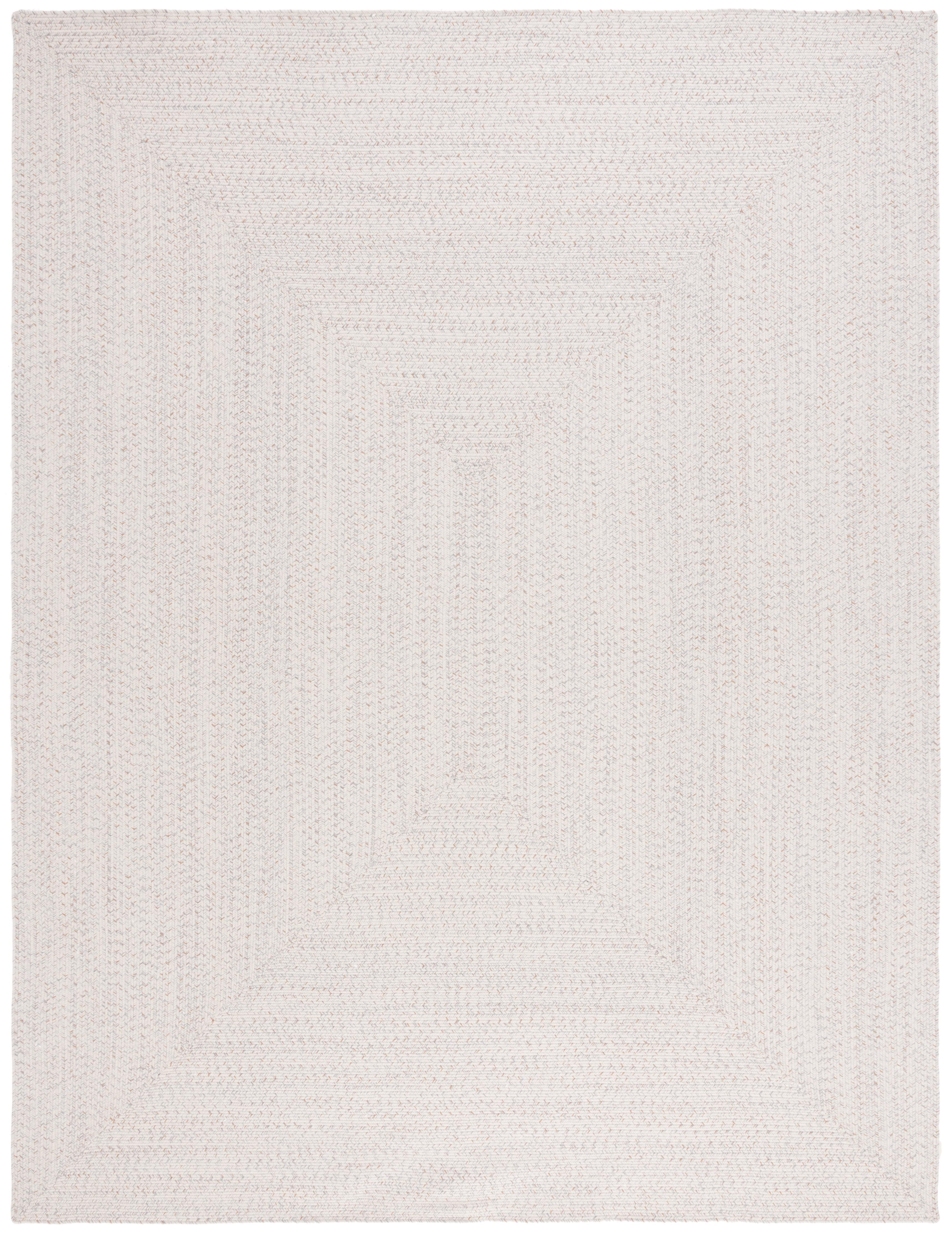 Braided BRA201 Hand Woven Indoor Machine Washable Area Rug - Ivory/Light Grey - 8'x10' - Safavieh