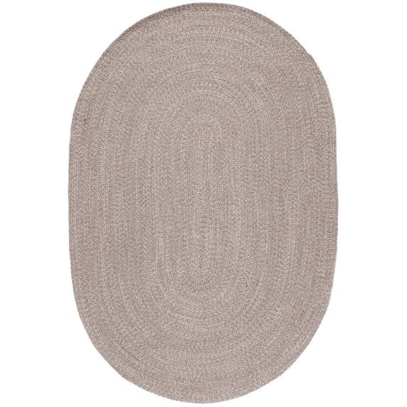 Braided BRD256 Hand Woven Indoor Area Rug - Ivory/Beige - 4'x6' Oval - Safavieh