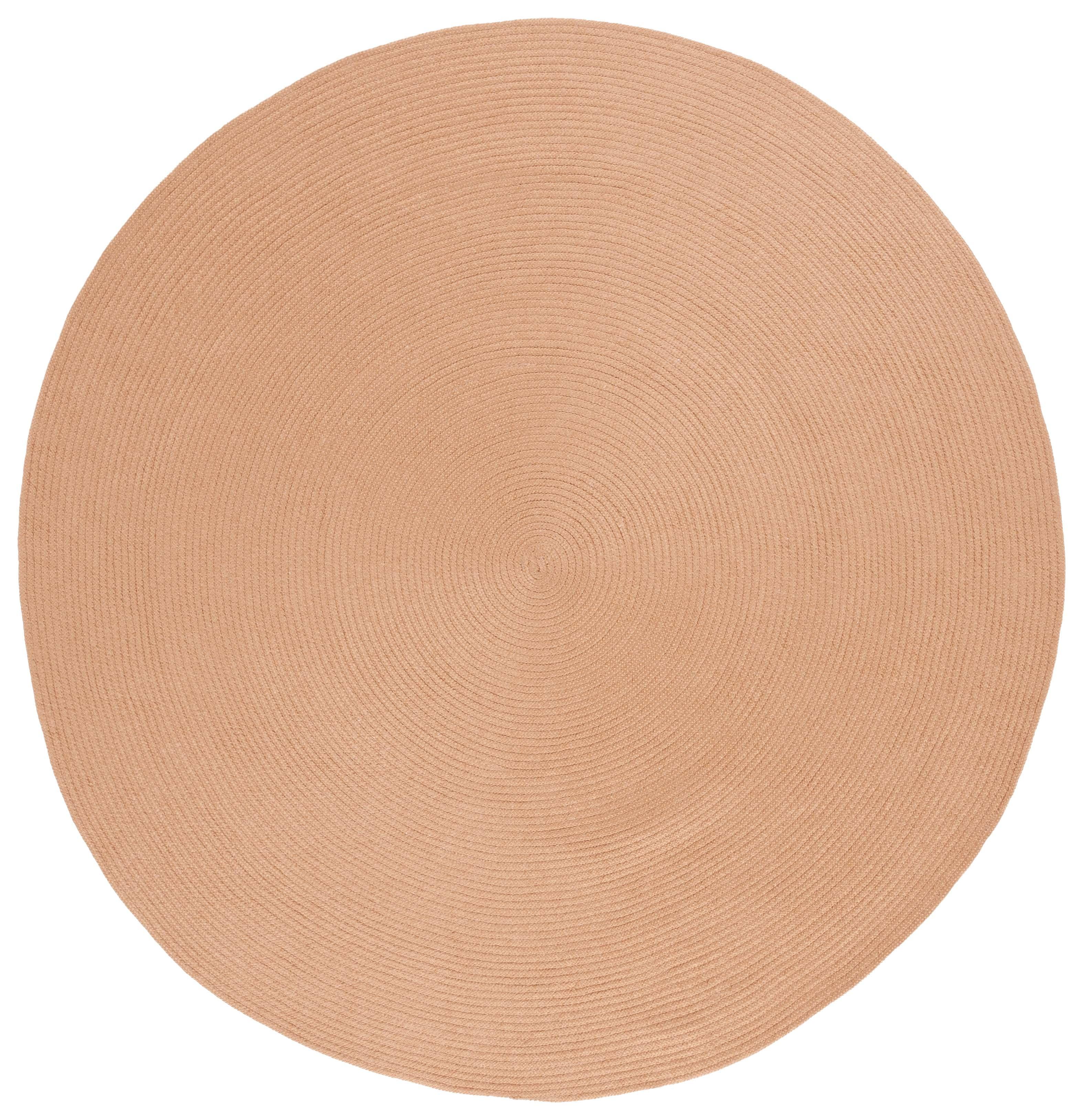 Braided BRD402 Hand Woven Area Rug - Tan - 5' round - Safavieh.