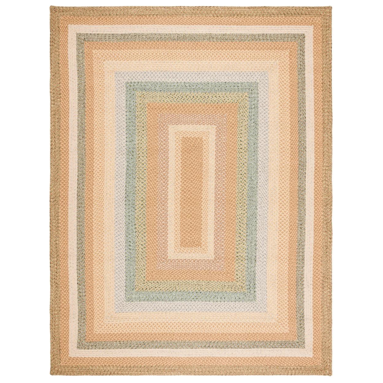 Braided BRD314 Hand Woven Accent Rug - Tan/Multi - 2'x3' - Safavieh.