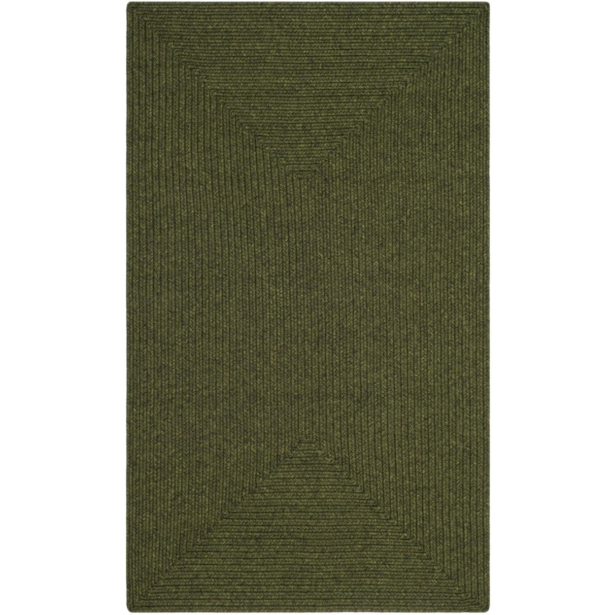 Braided BRD315 Hand Woven Area Rug - Green - 3'x5' - Safavieh.