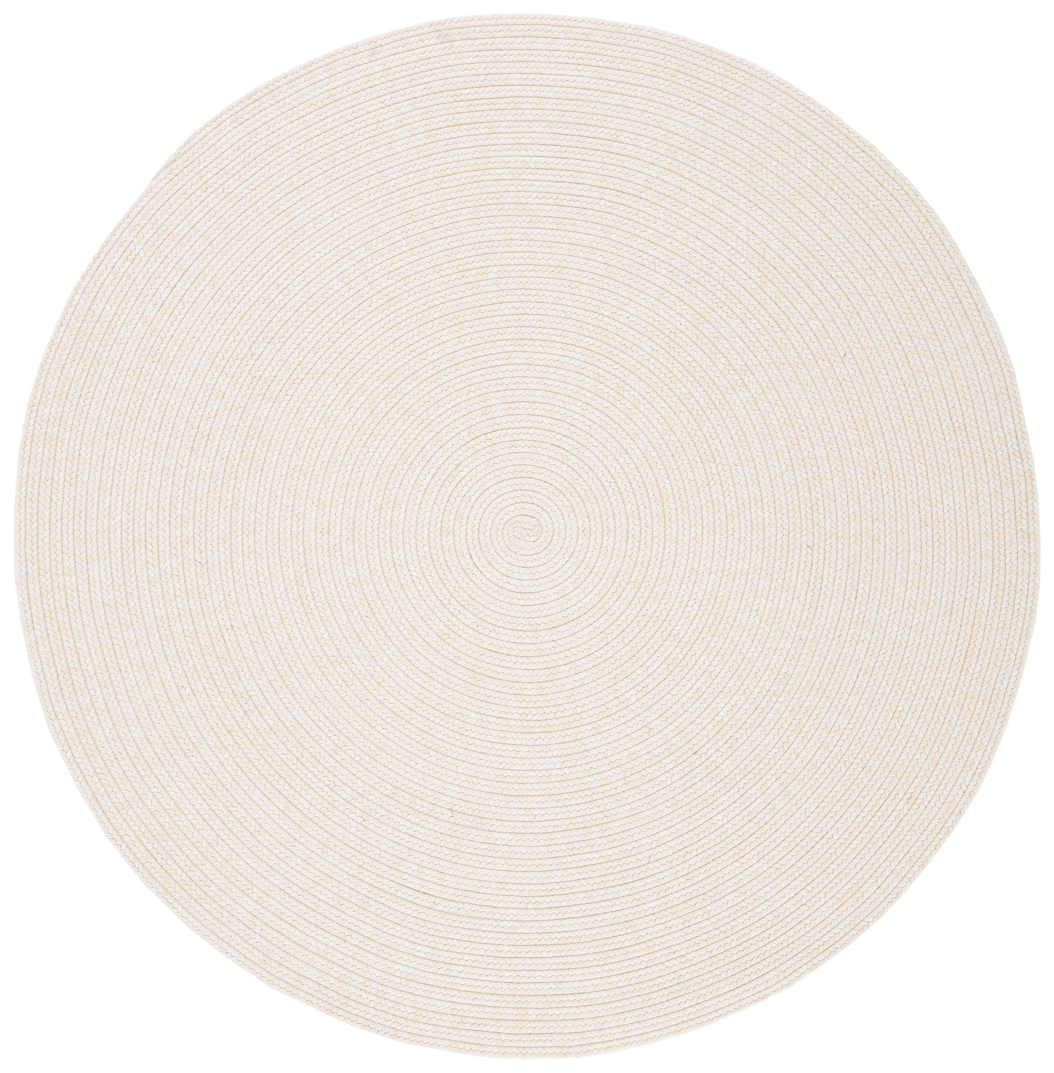 Braided BRD315 Hand Woven Area Rug - Ivory/Beige - 6' Round - Safavieh.